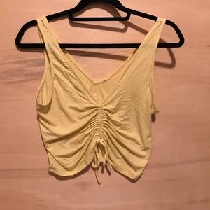 Yellow Front Tie Top